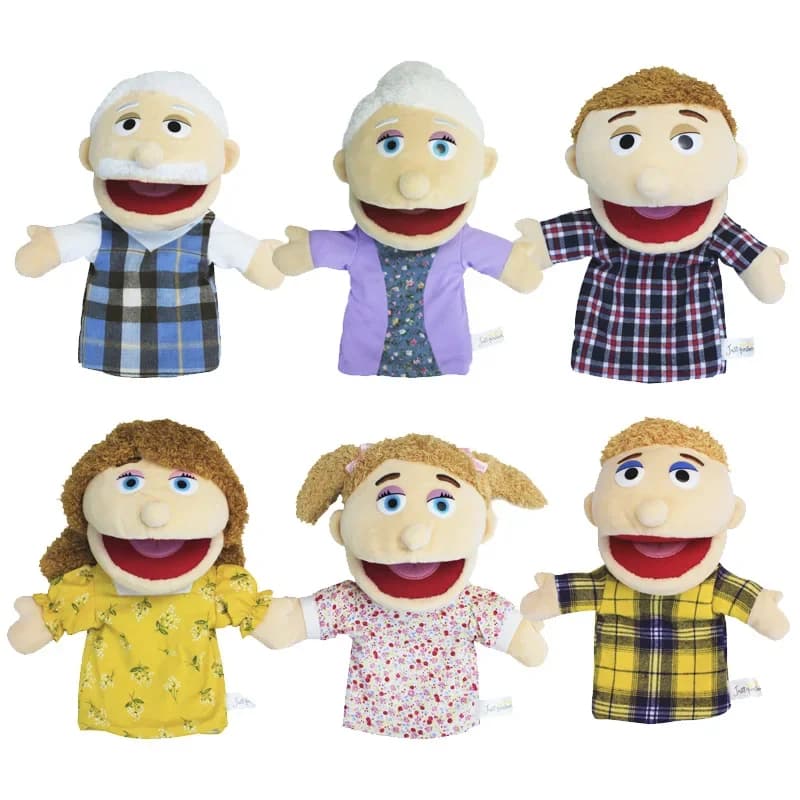Famille doux en peluche poupée papa maman frère soeur Cospaly