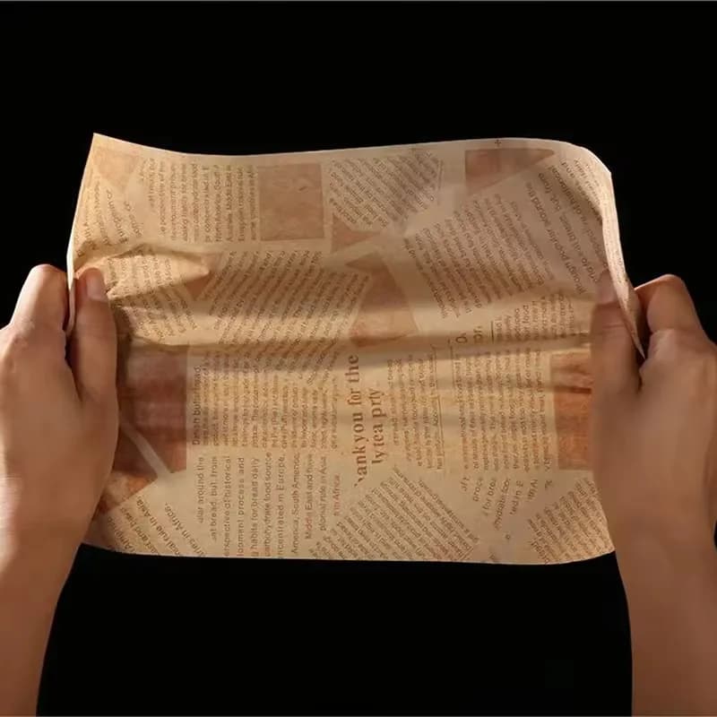 Papier résistant à l'huile pour emballer du Sandwich, 50/100 pièces, emballage de hamburger, pain frit, friteuse, cuisson à l'air, plaque en papier, tapis, accessoires