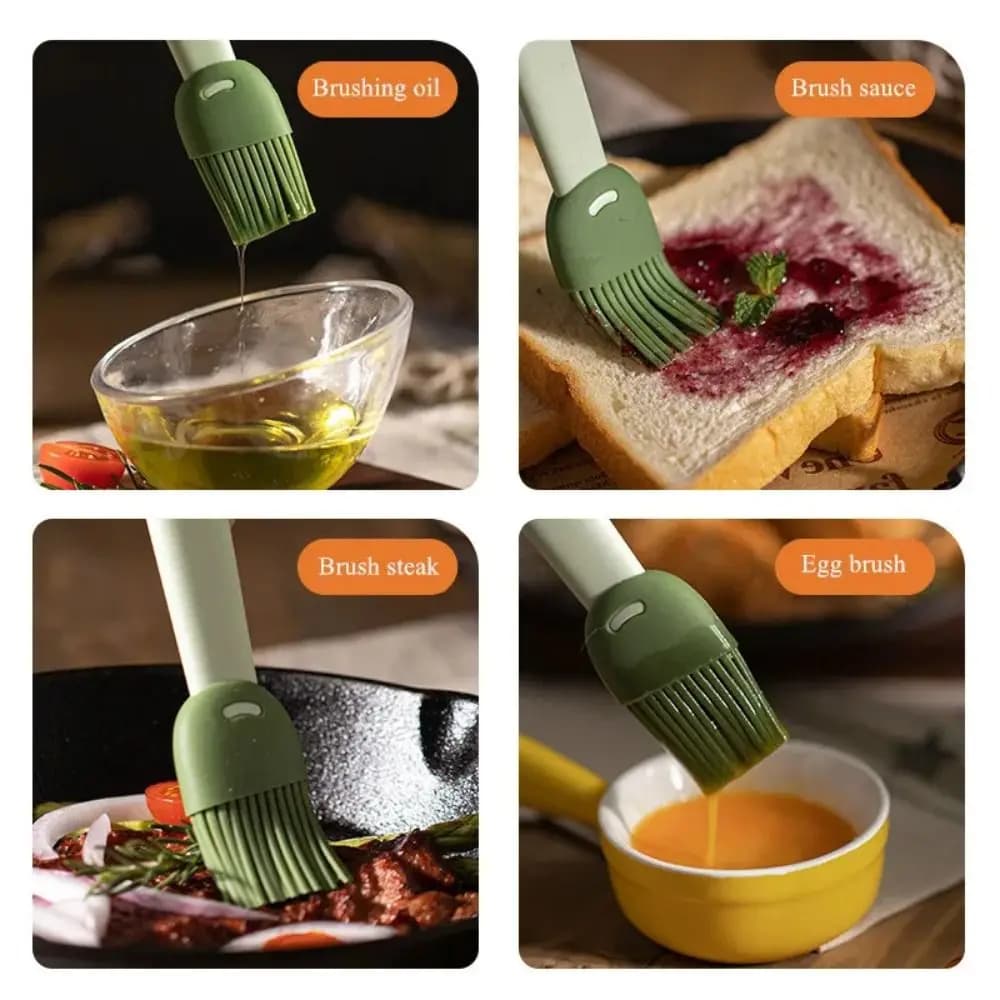 Brosse à huile en silicone de qualité alimentaire, outil de cuisson de cuisine, outils de cuisson portables, non pelucheux, degré de température, pratique