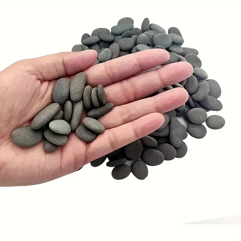 20 pierres de rivière naturelles, pierres lisses, tailles 1-3 cm, adaptées à l'art, à la décoration d'aquarium, aux travaux manuels, à l'aquarium et à la peinture sur roche