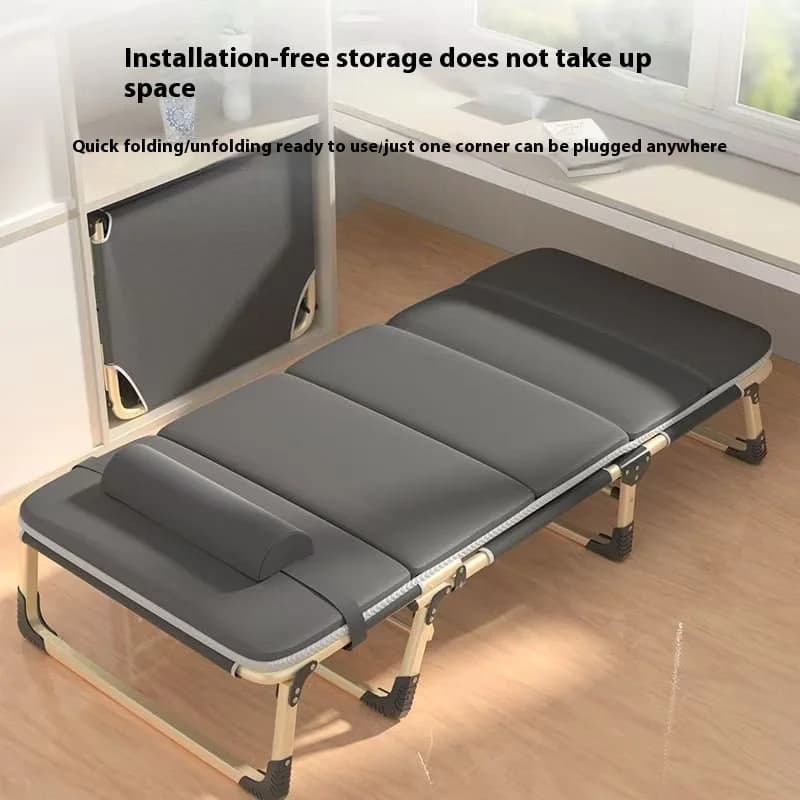 Lit pliant lit simple maison lit de sieste simple bureau lit de sieste en plein air chaise inclinable multifonctionnelle quatre vitesses réglables