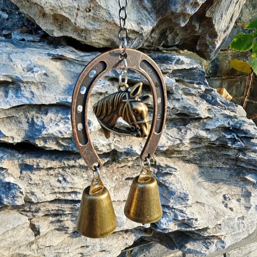 Carillon à vent rétro en forme de cheval