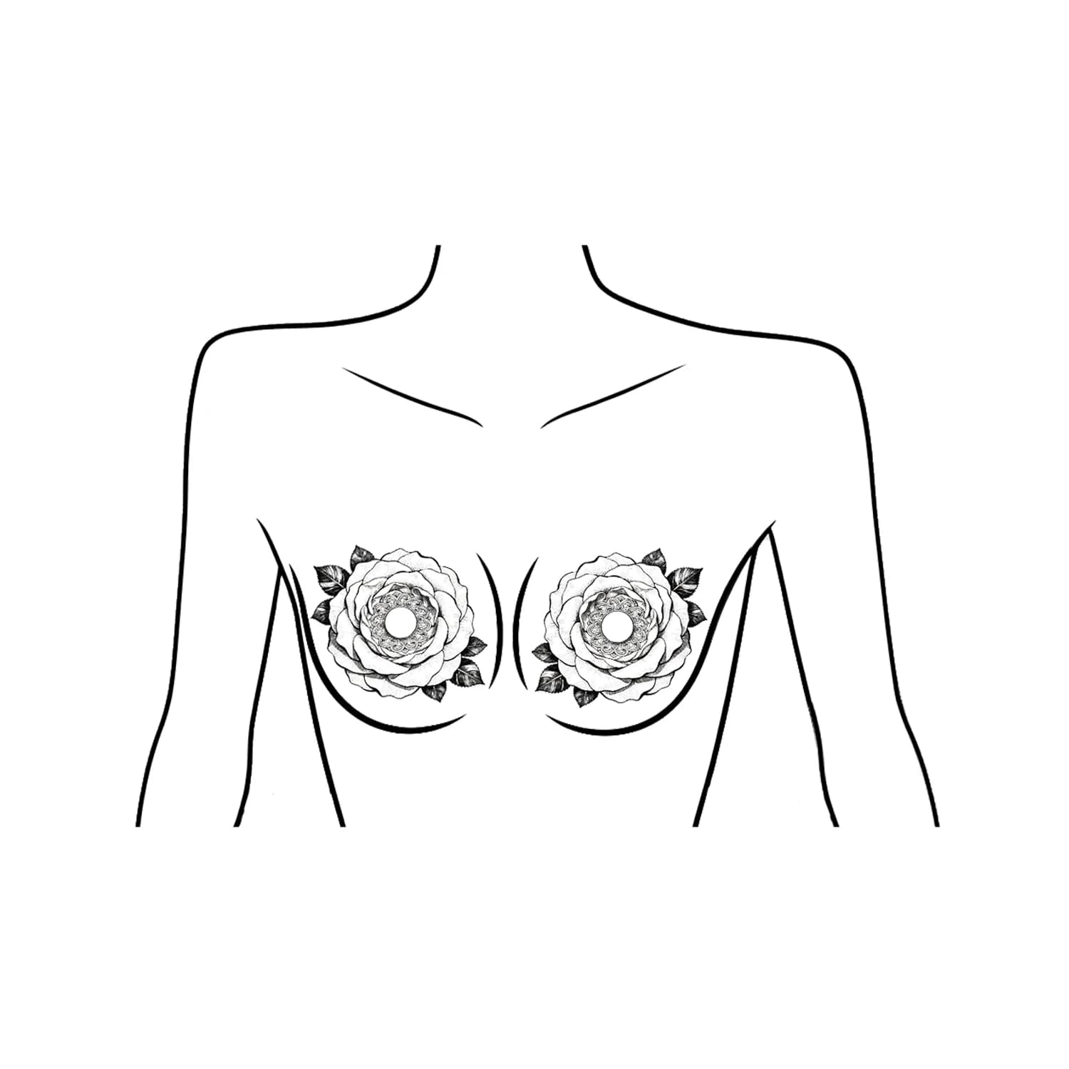 10 feuilles de tatouages sexy pour la poitrine pour adultes