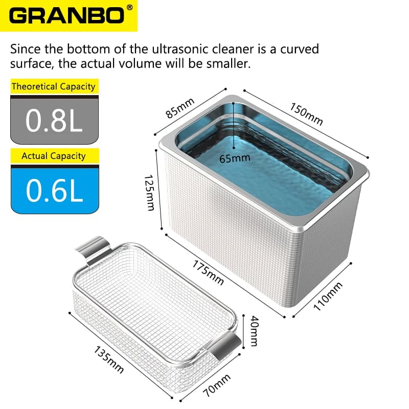 Nettoyeur ultrasonique numérique 60W, bain sonicateur 40KHz, Degas pour or, argent, bijoux, lunettes, collier de Jade, oxydes, rondelle d'huile de rouille