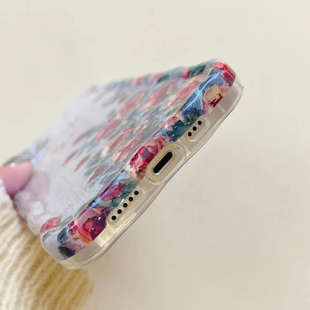 Coque de téléphone avec peinture à l'huile rétro