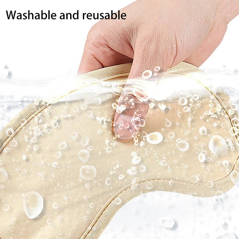 Masque pour les yeux en huile de ricin bio réutilisable avec sangle élastique ajustable, coussinet oculaire réutilisable pour soins aux huiles essentielles