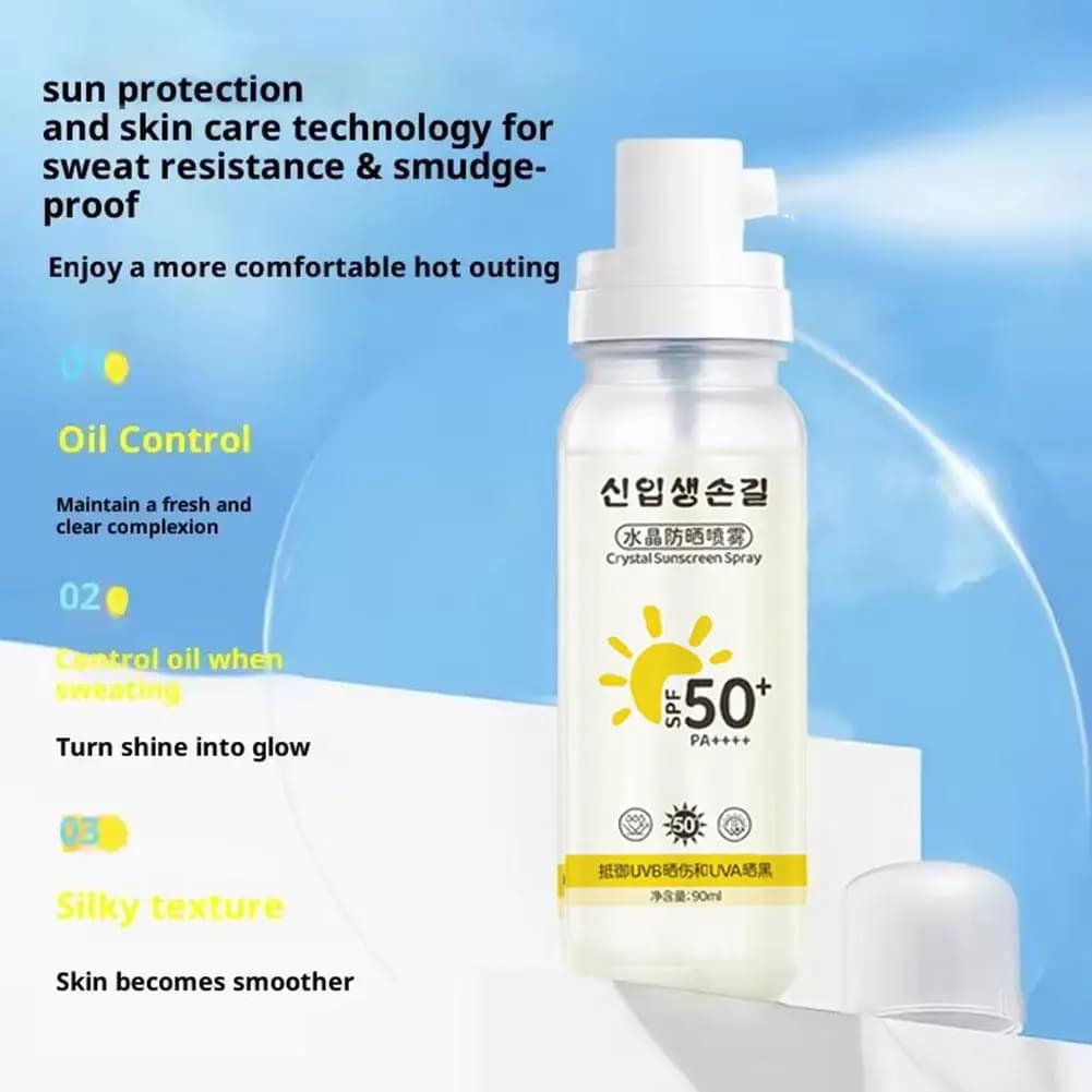 Spray solaire coréen SPF 50+, léger, multi-effets, régulateur de sébum, hydratant naturel, protection UV pour le visage et le corps