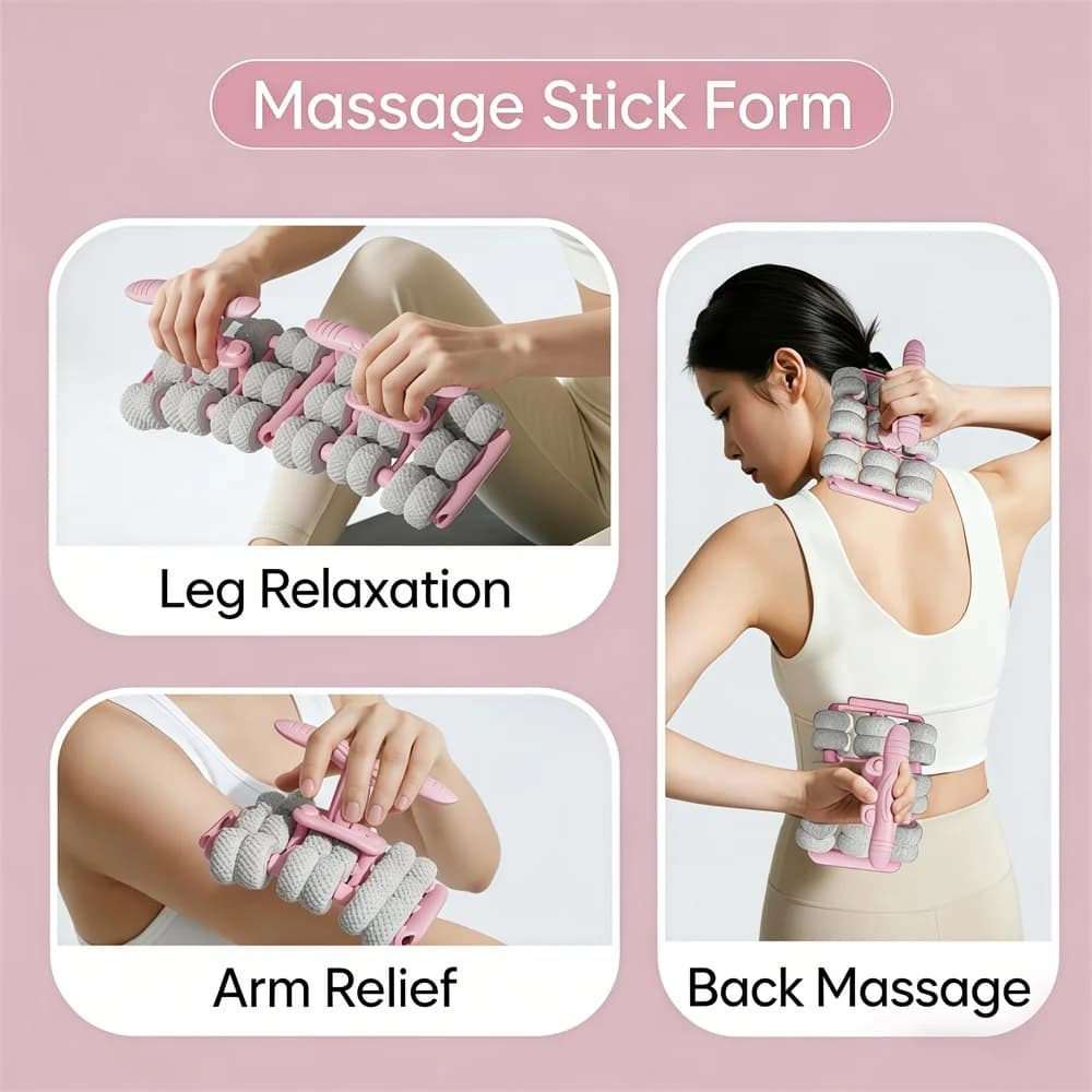 Rouleau de massage anti-cellulite pour les jambes, rouleau de massage de bureau, rouleau de massage portable pour hommes et femmes, soulage les douleurs et les gonflements