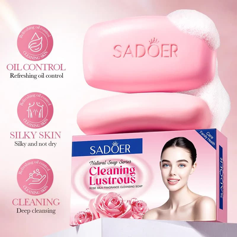 Savon nettoyant parfumé au lait de rose 100g