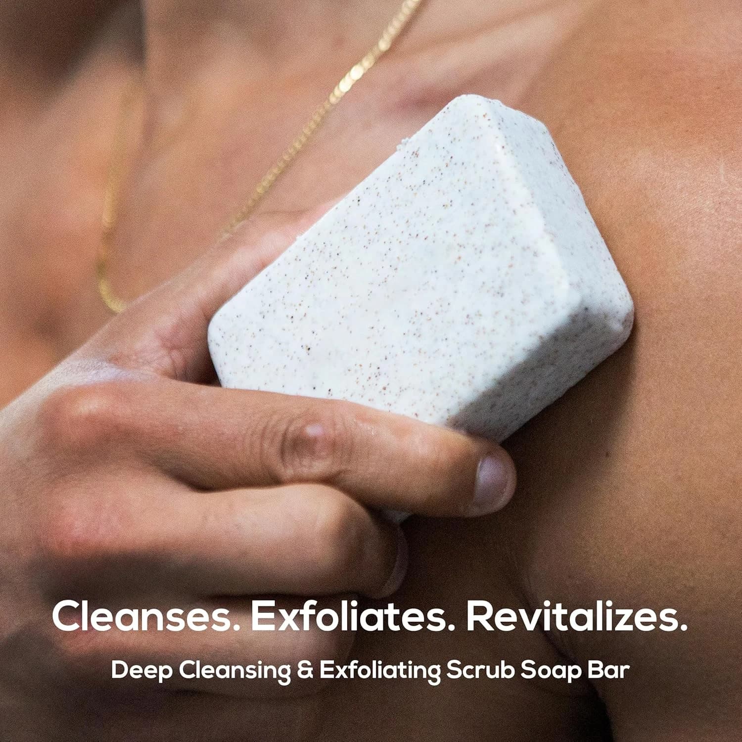 Savon mat pour le corps 200g, riche en beurre de karité et huile d'olive, exfolie physiquement, nettoie en douceur, adoucit et raffermit la peau
