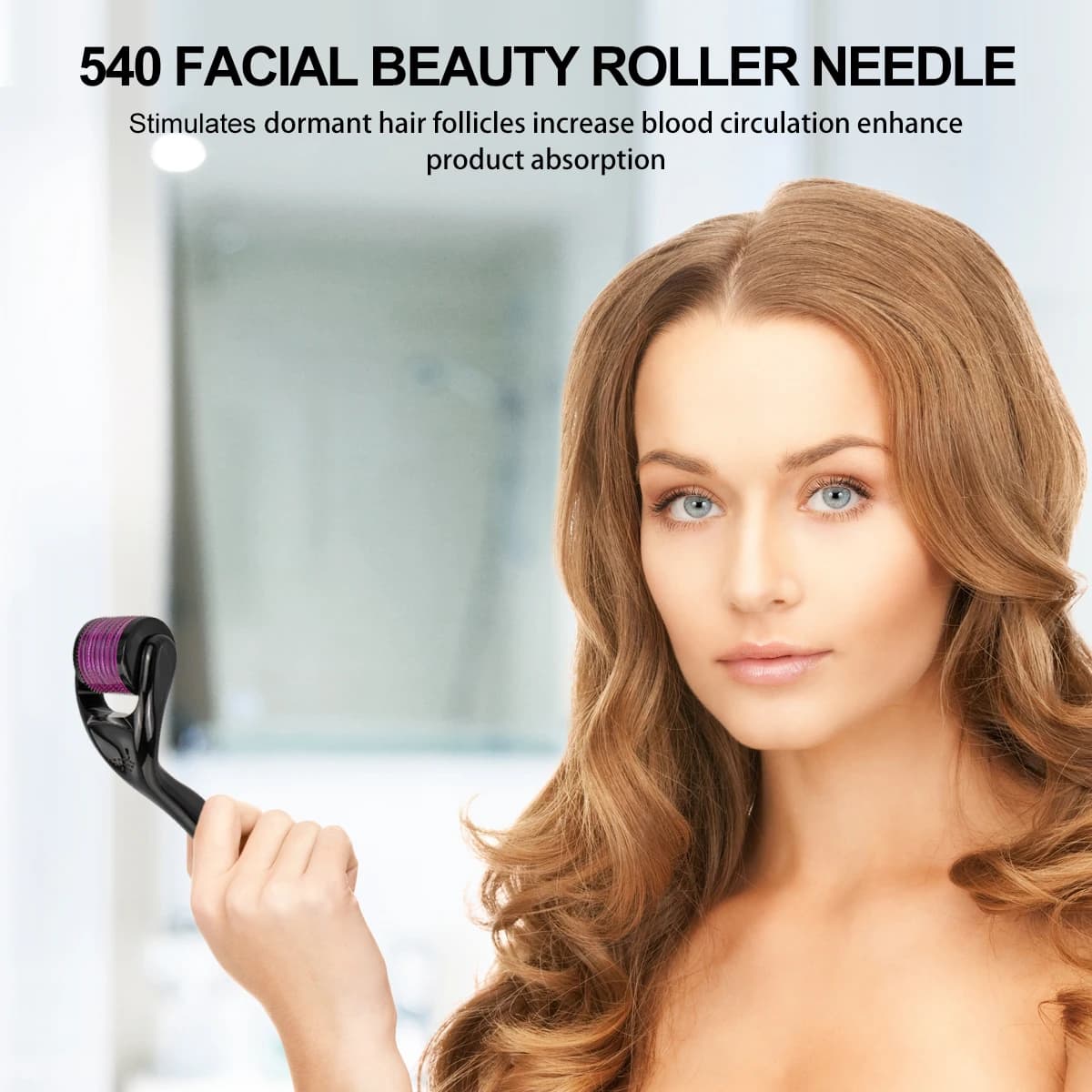 Rouleau Derma professionnel 540 pour la croissance des cheveux