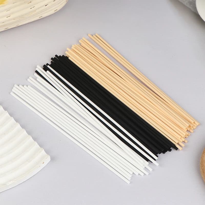 Bâtonnets diffuseurs en fibres épaisses, recharge de parfum, pour huiles aromatiques, décoration de la maison, 50 pièces/paquet