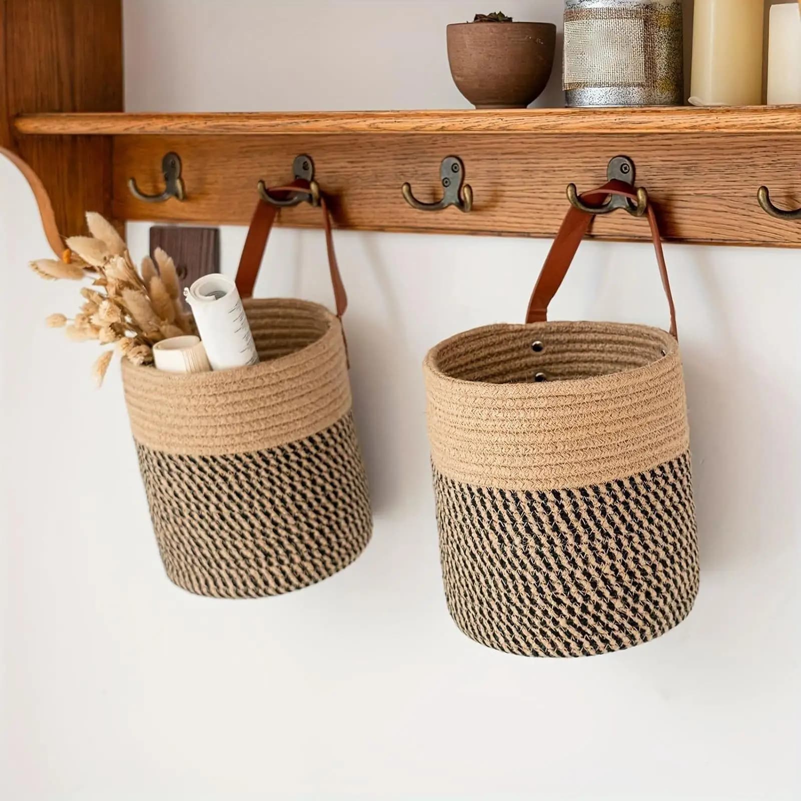 Panier en corde tressée pour l'organisation