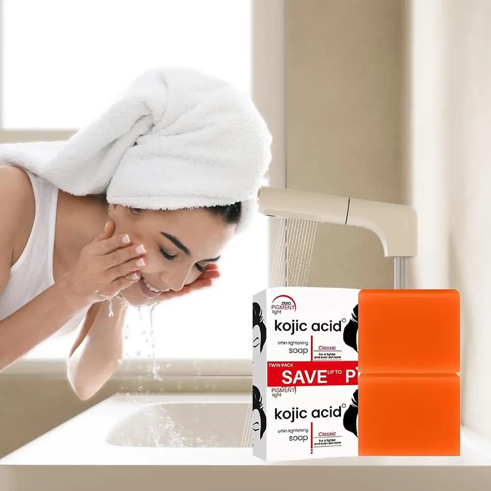 Acide kojique nettoyage en profondeur éclaircir la peau savon contrôle de l'huile
