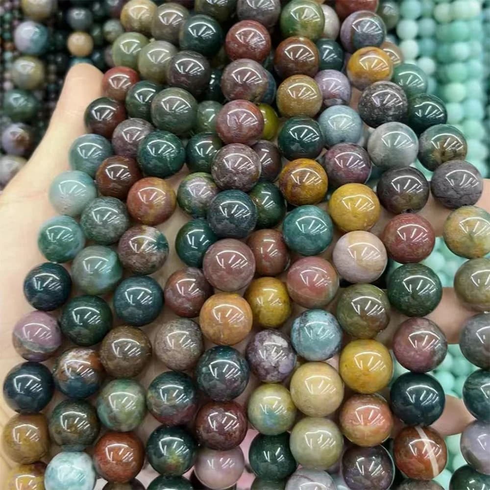 Perles en pierre naturelle œil de tigre bleu