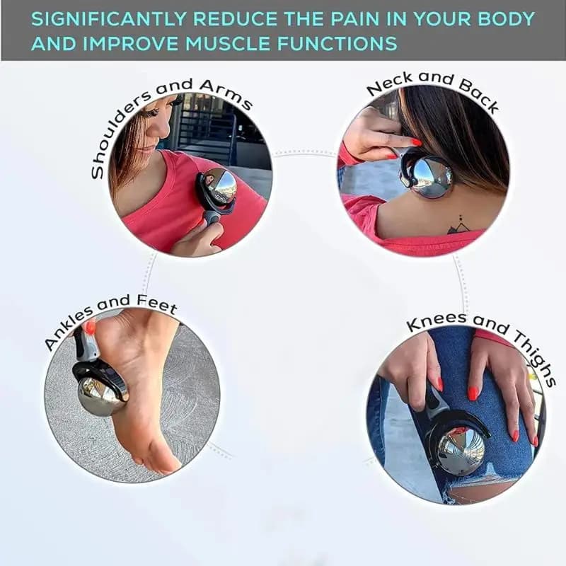 Rouleau de boule de massage – pour les tissus profonds et les muscles douleurs, soulagement de la rigidité et du stress, du corps, du cou, du dos, du pied, de la fasciite plantaire