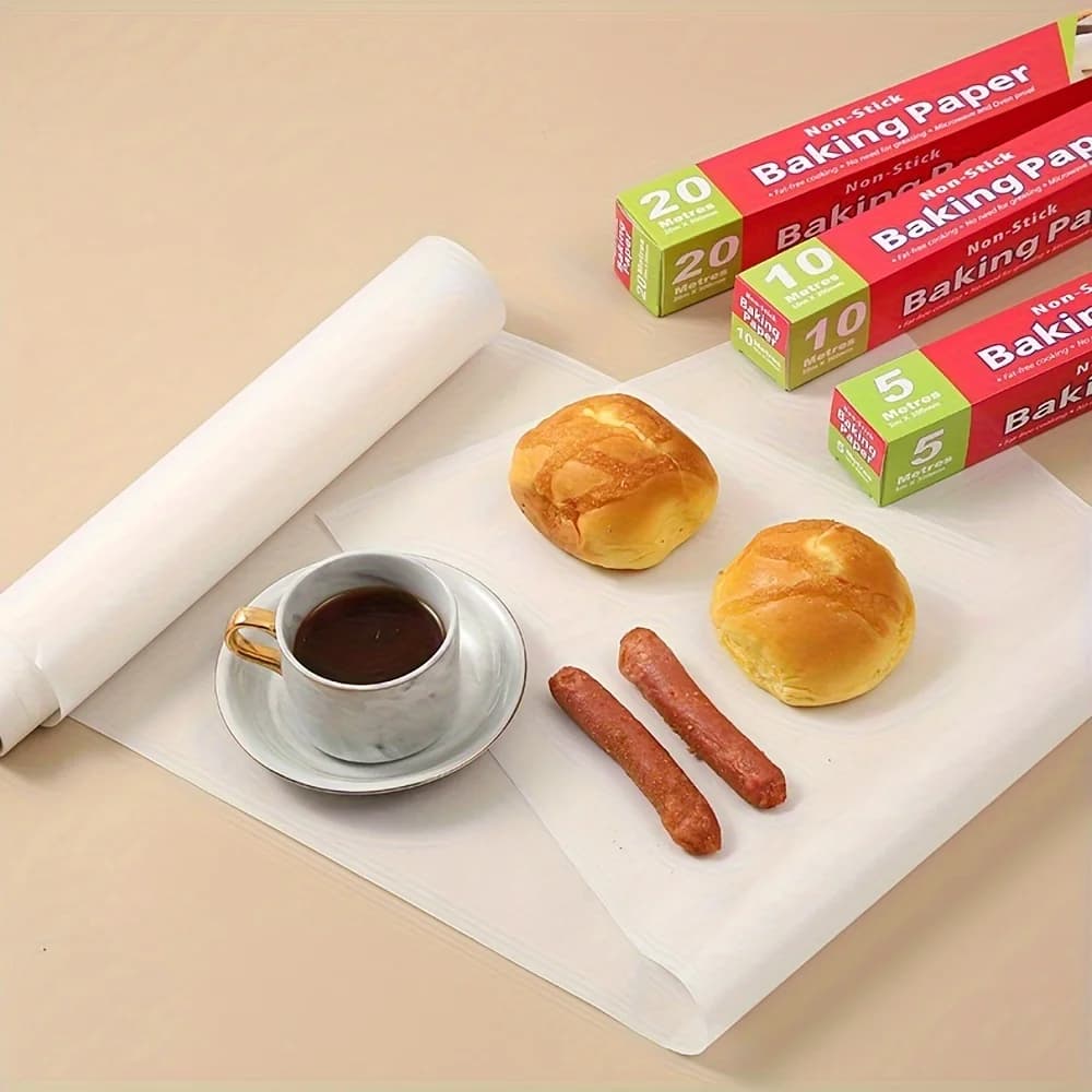 1 rouleau de papier sulfurisé, doublure jetable pour friteuse à air, plaque de cuisson antiarina et résistante à la chaleur, baki imperméable et résistant à l'huile