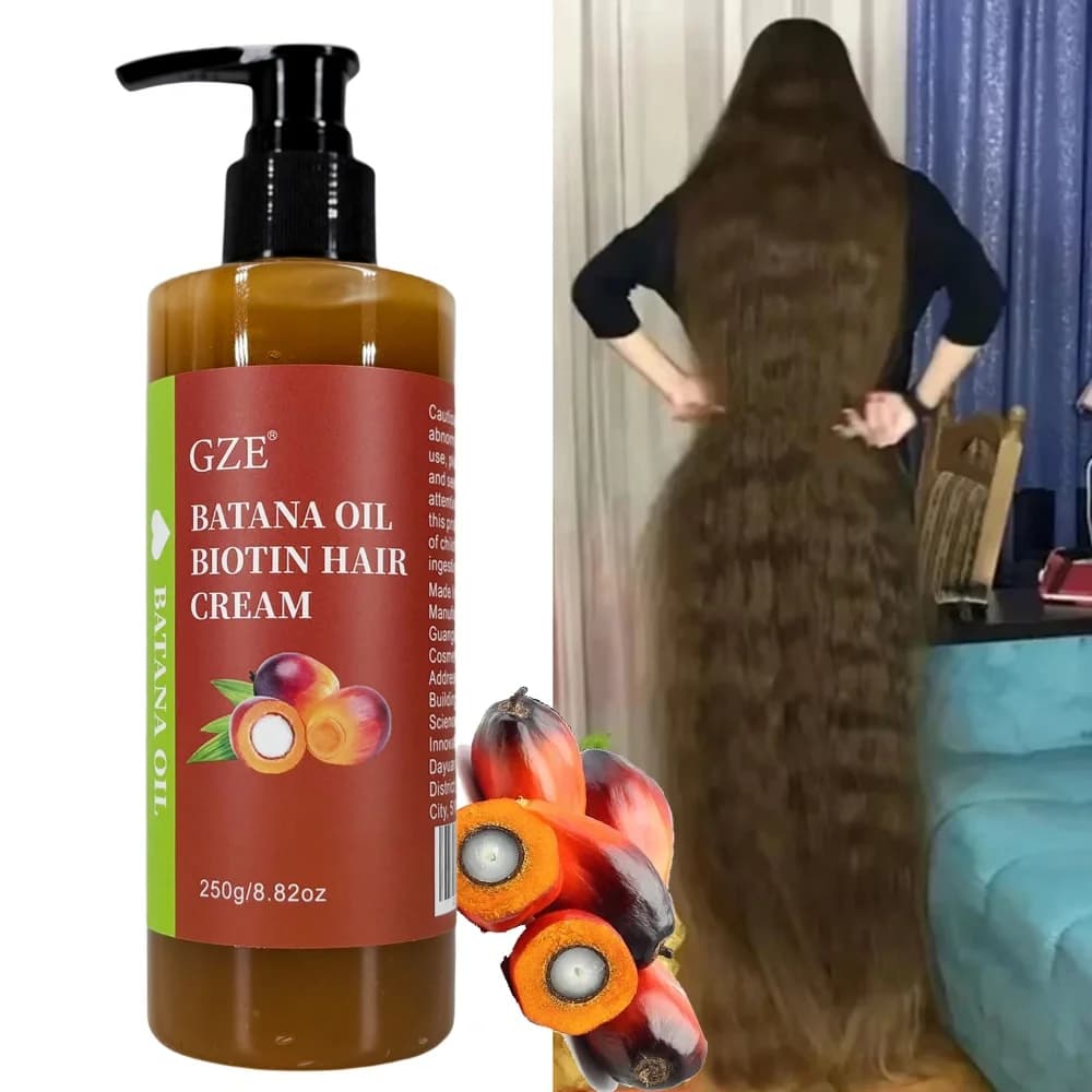 GZE Batana huile biotine crème capillaire cheveux forts Anti-rupture réparation pointes fourchues soyeux pour cheveux secs