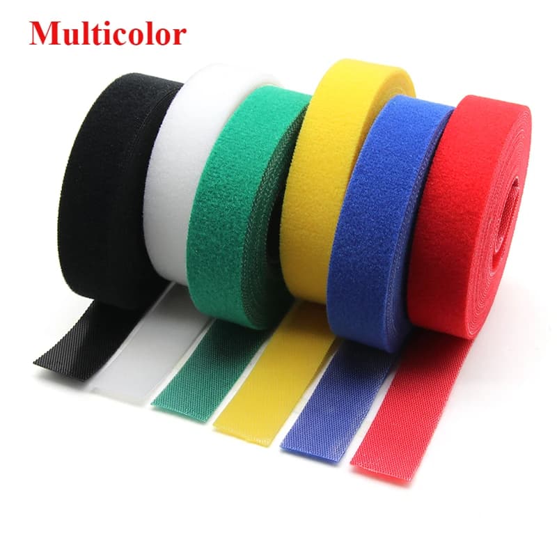 Rouleau d'attaches de câble réutilisables, 5m/rouleau, boucle de fixation auto-adhésive, Clip de support de fil, gestion d'accessoires de bricolage, organisateur de sangle en Nylon