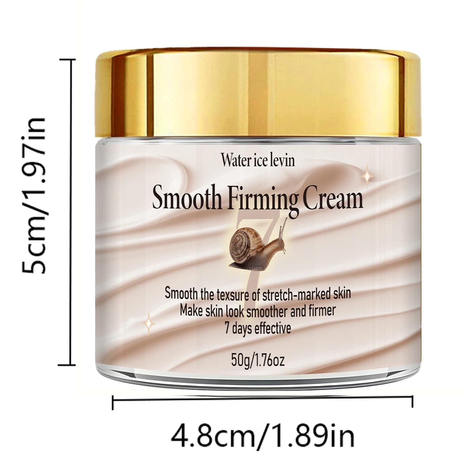 Crème raffermissante lissante. Utilisation pour le visage, le corps, les mains et les pieds. Lisse les vergetures. Raffermit la texture de la peau. Résultats visibles en 7 jours. 50g.