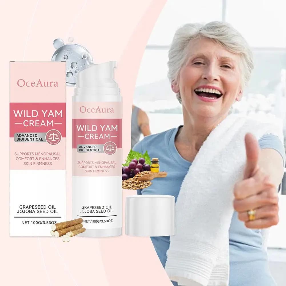 Nouvelle crème d'igname sauvage pour l'équilibre des hormones ménopause apaisante réduire les flashs chauds crème pour le corps Lotion hydratante nourrissante pour le corps
