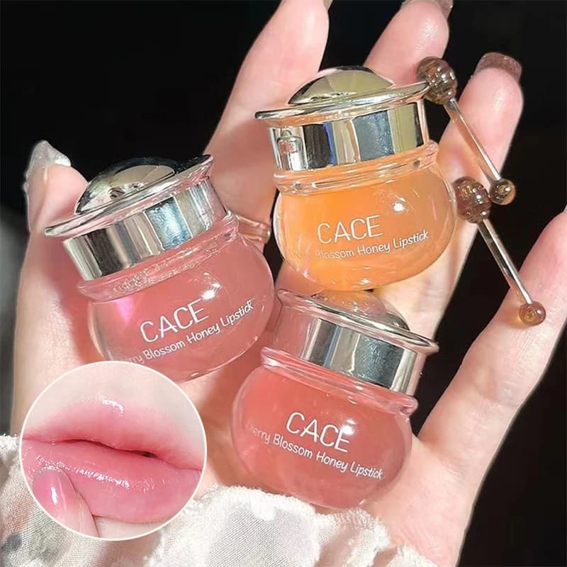 Baume à lèvres au miel et aux fleurs de cerisier CACE – Hydratant et repulpant en profondeur