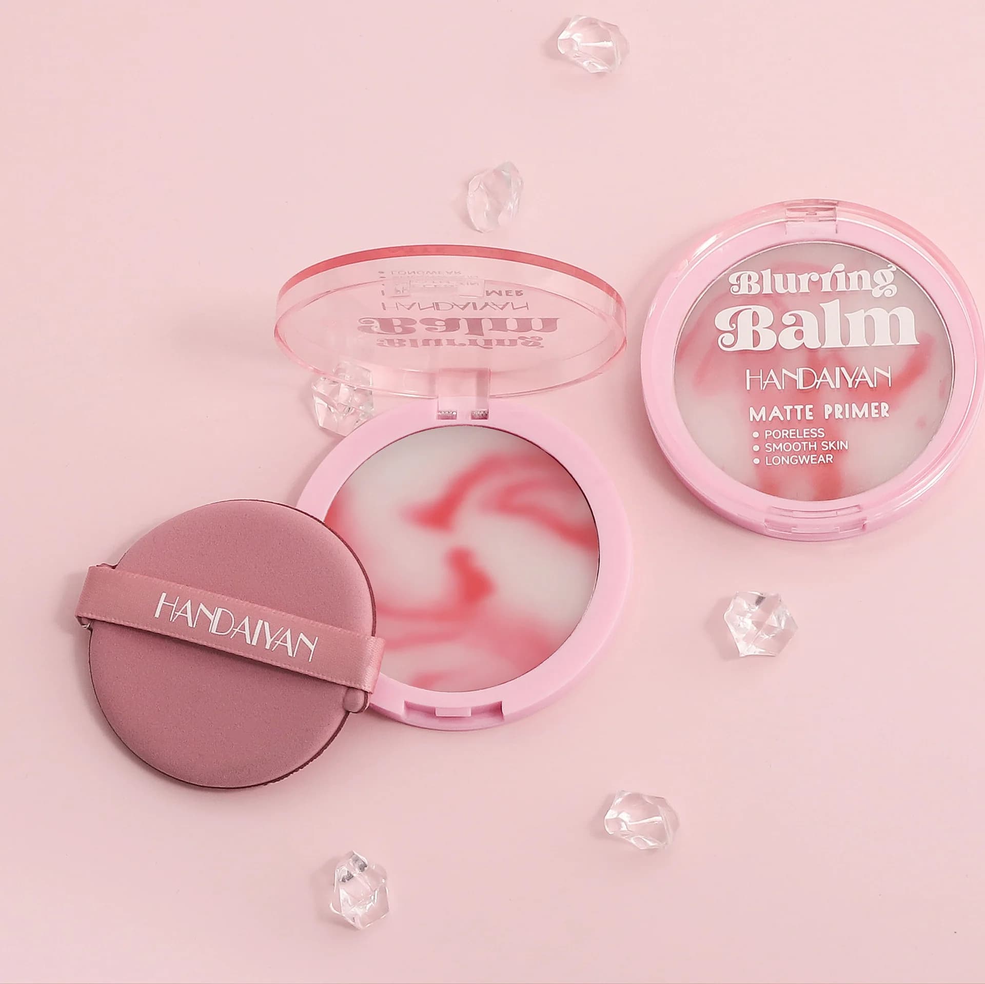 Poudre avec bouffée, contrôle de l'huile naturelle, poudre libre mate, imperméable, durable, éclaircissante, Modification du visage, cosmétiques, maquillage