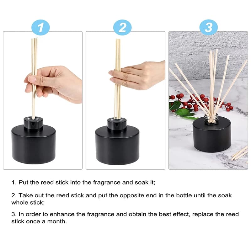 5-100 pièces 2-3.5mm Reed diffuseur bâton de remplacement bricolage à la main décor à la maison Extra épais rotin