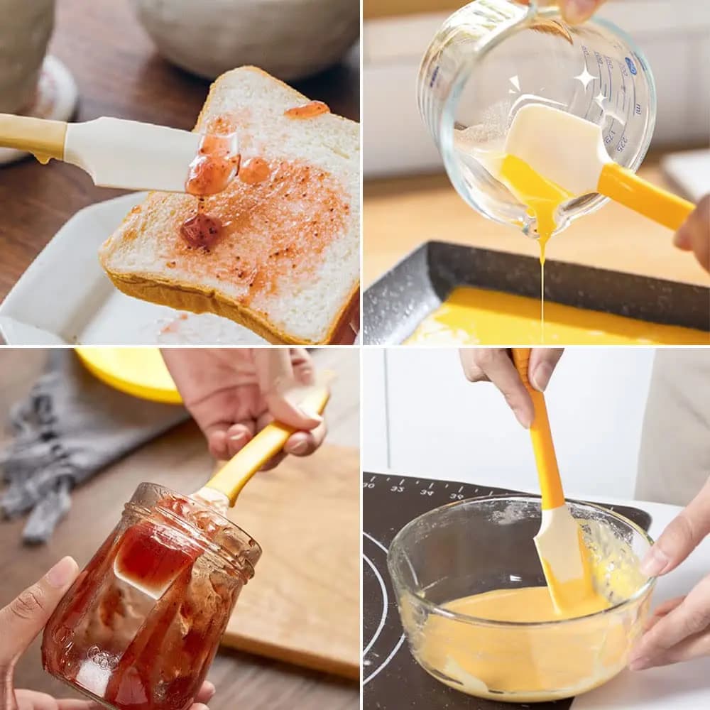 Spatule à beurre en silicone, épandeur de confiture pour le petit-déjeuner, outil de cuisine, sans BPA, résistante à la chaleur, antiadhésive, spatule de pâtisserie