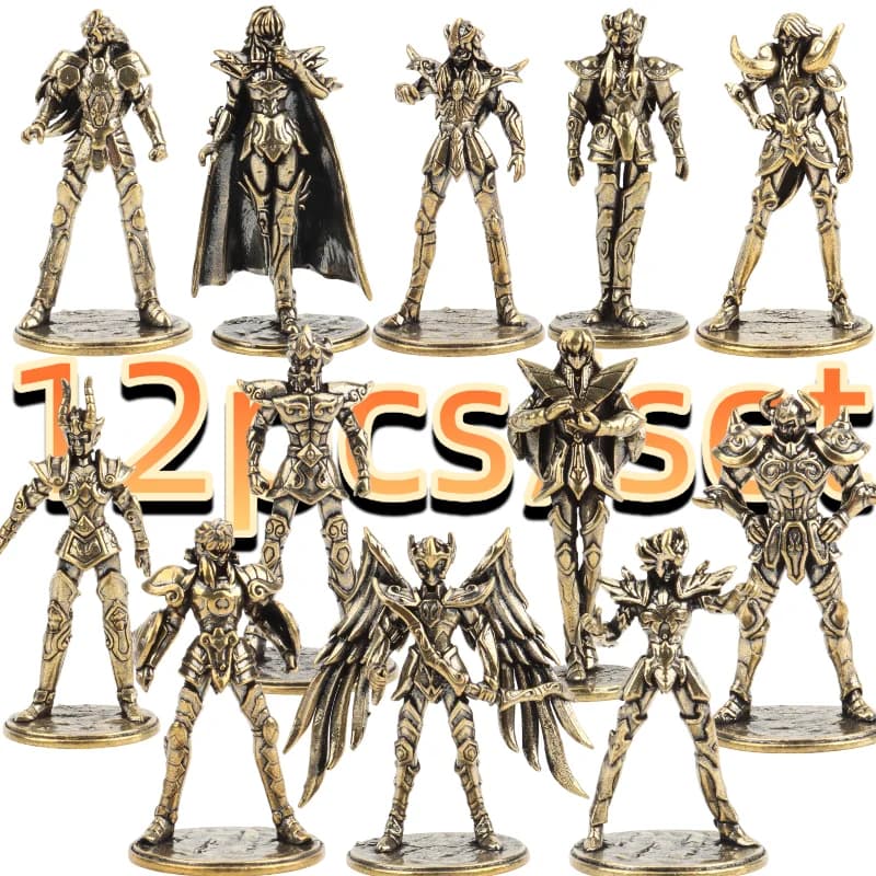 Figurines miniatures Saint Seiya en laiton doré