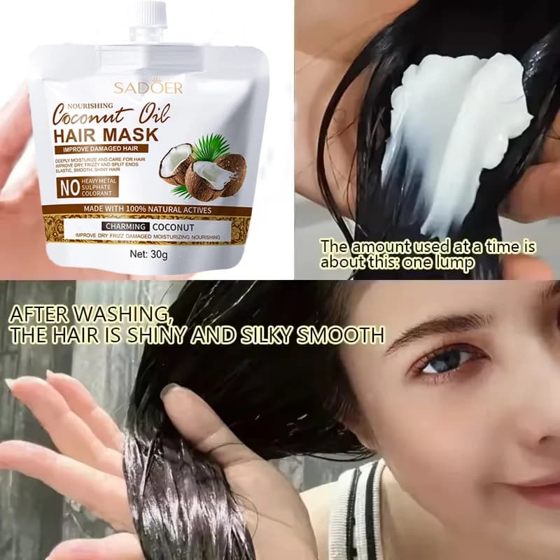 Masque capillaire magique à l'huile de coco