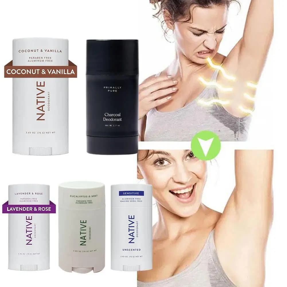 NATIVE – bâton déodorant naturel pour tout le corps, 75g, sans alcool, Base d'huile de noix de coco, déodorant adapté aux voyages, élimination des aisselles, soins de la peau