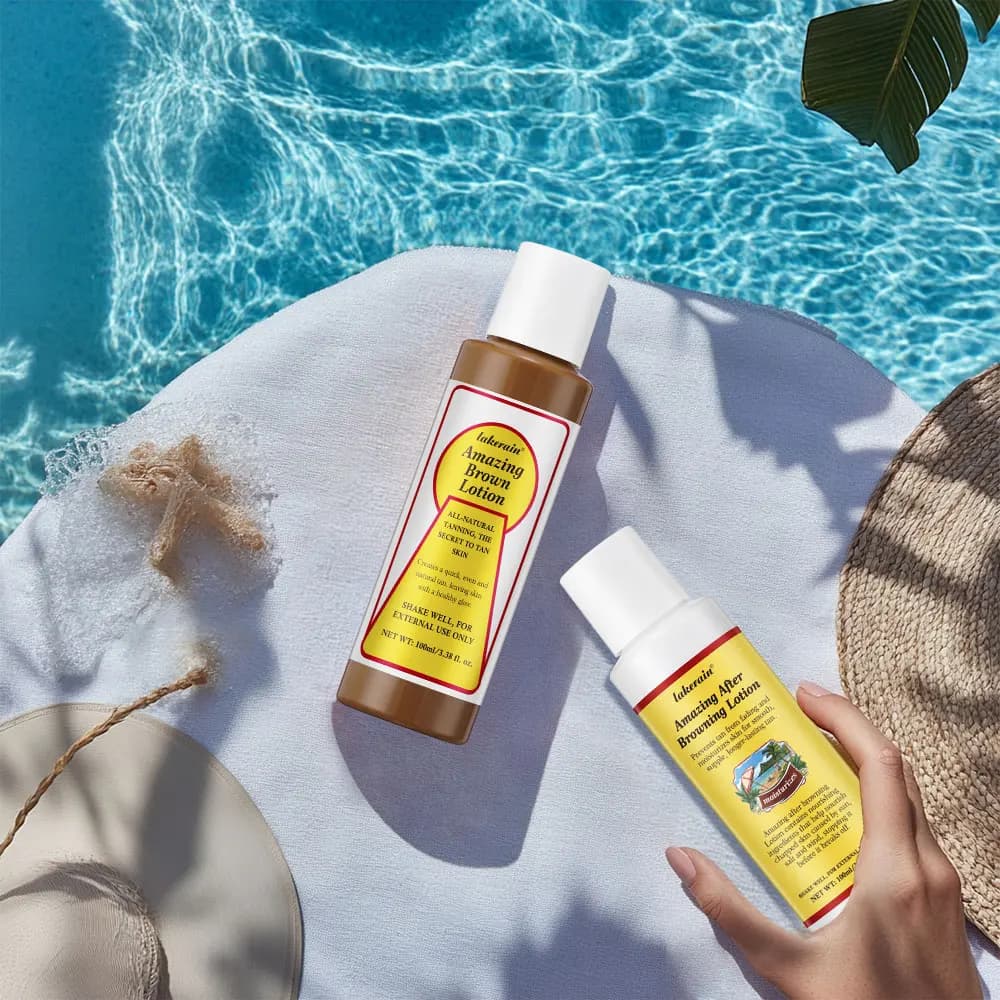 Lotion bronzante imperméable, accélérateur de bronzage naturel hawaïen avec vitamines et antioxydants, formule hydratante pour tous types de peau