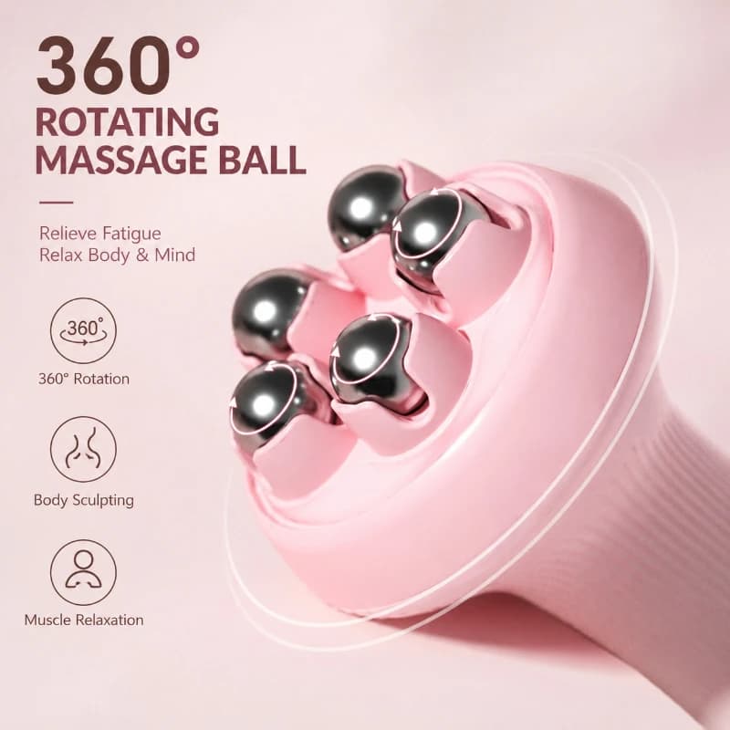 Masseur à rouleaux manuel de haute qualité, nouveau design, 5 billes, rotation à 360 degrés, billes en acier, relaxe tous les muscles, massage du corps