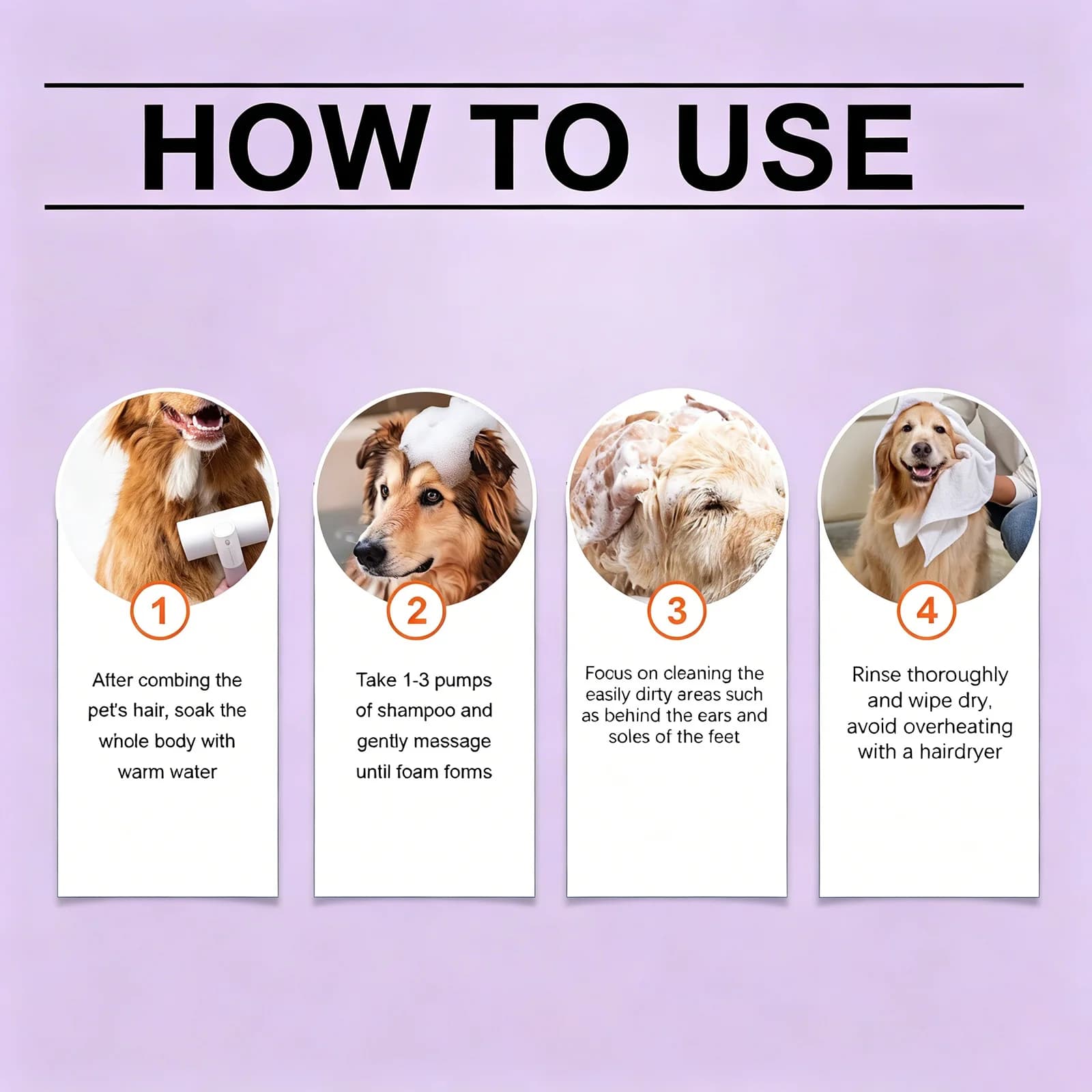 Shampoo pour chien à l'odeur de noix de coco, nettoyant, hydratant, désodorisant pour animaux de compagnie, parfum longue durée, pelage doux, lisse et brillant, soin du pelage