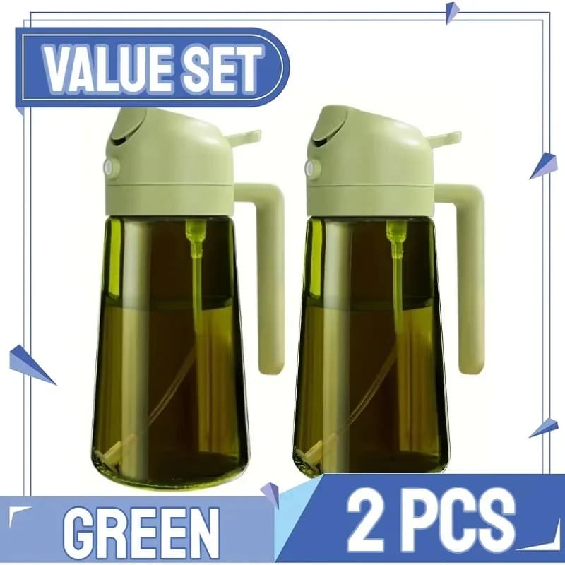 Pulvérisateur d'huile 2-en-1 de 500 ml pour la cuisine