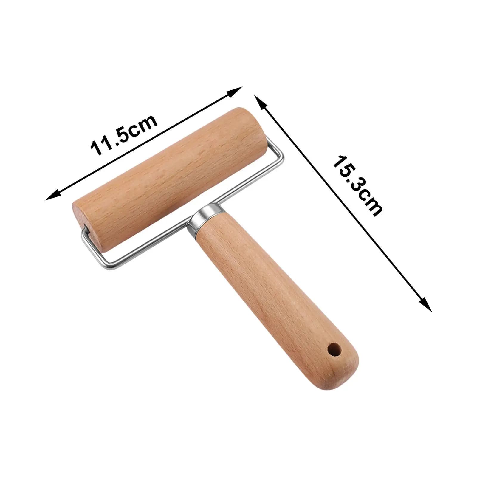 Rouleau à Pâte Antiadhésif en Bois avec Poignée, Fournitures pour Pâte, Bâton pour Farine, Tarte, Biscuit