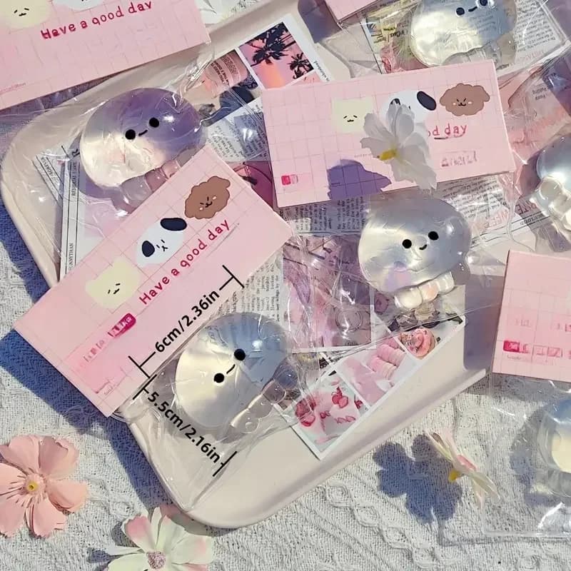 Méduse transparente, Mini jouet à presser mignon et romantique, nouveauté Super amusante, cadeaux de fête à rebond lent, 1 pièce