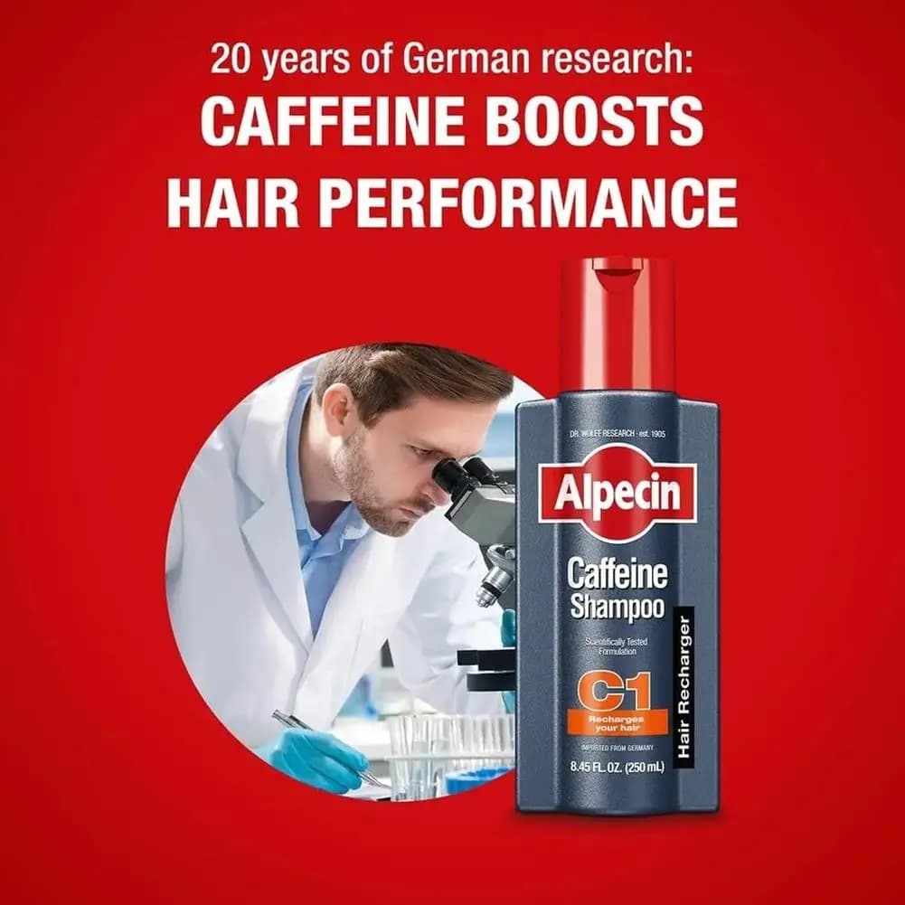 Allemagne Alpecin haut de gamme caféine Anti-chute de cheveux shampooing contrôle de l'huile sans Silicone moelleux troupeau nourrissant soin des cheveux 250ml