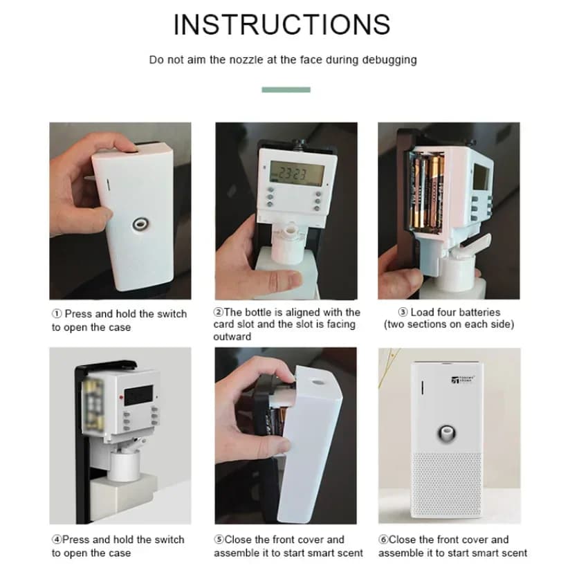 Machine à parfum électrique sans eau et batterie, diffuseur d'arôme d'huile essentielle mural pour chambre à coucher et toilettes
