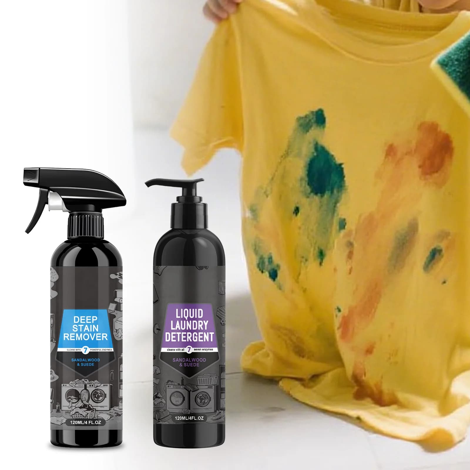 Détergent à lessive détachant doux pour vêtements