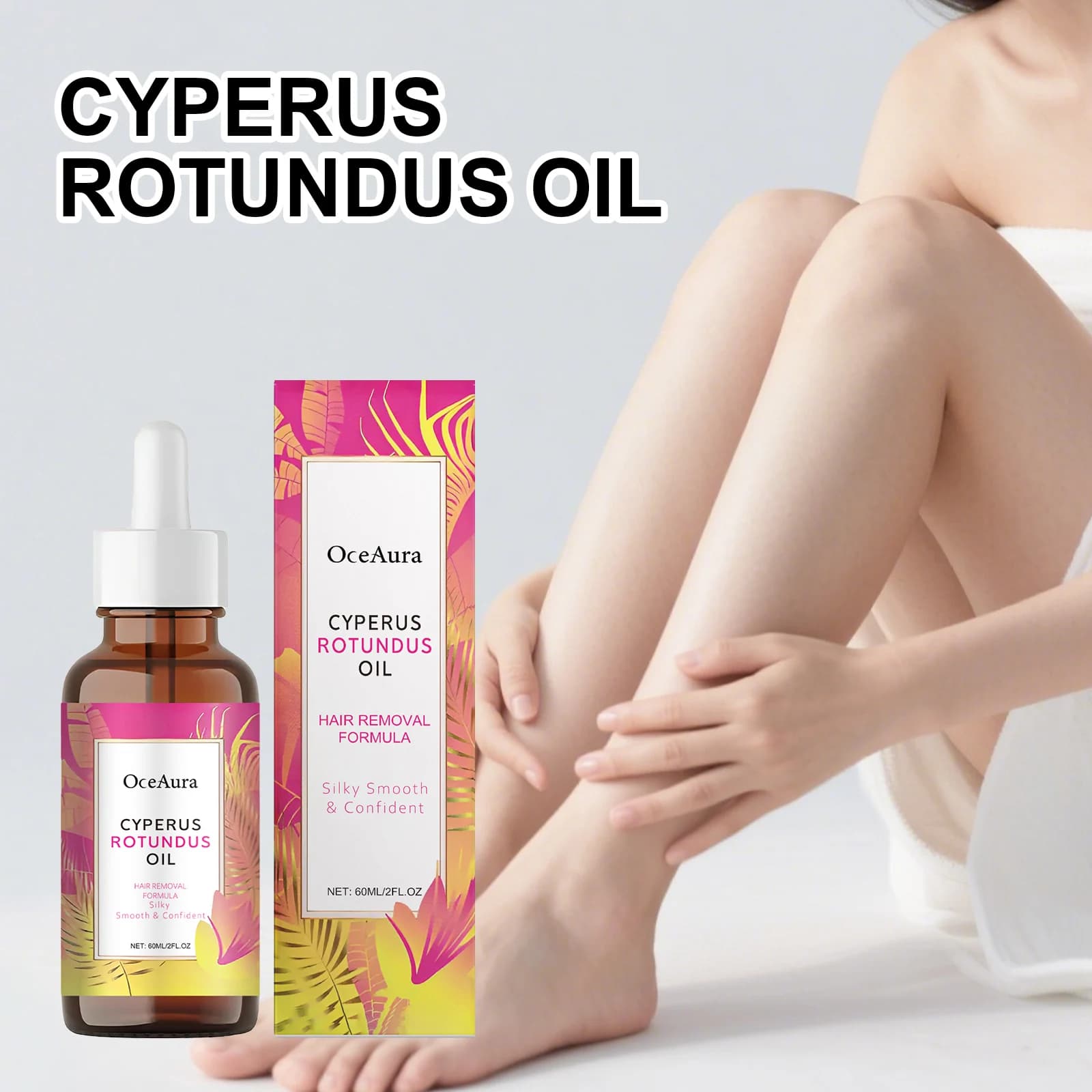 Cyperus Rotundus huile corps épilateur aisselles jambe bras réduit la croissance des cheveux hydrate soin doux huile essentielle pour peau lisse