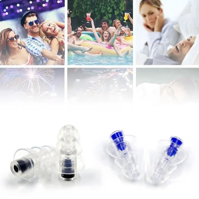 2 bouchons d'oreilles musicaux, réduction du bruit, réutilisables, pour bouchons d'oreille flexibles en Silicone