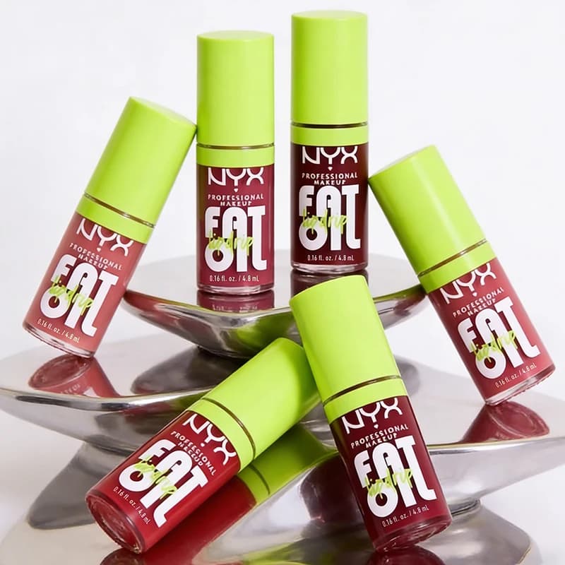 Rouge à lèvres liquide NYX Fat Oil, brillant à lèvres effet miroir durable, hydrate les lèvres, répare, brillant, nourrissant, huile à lèvres cosmétique