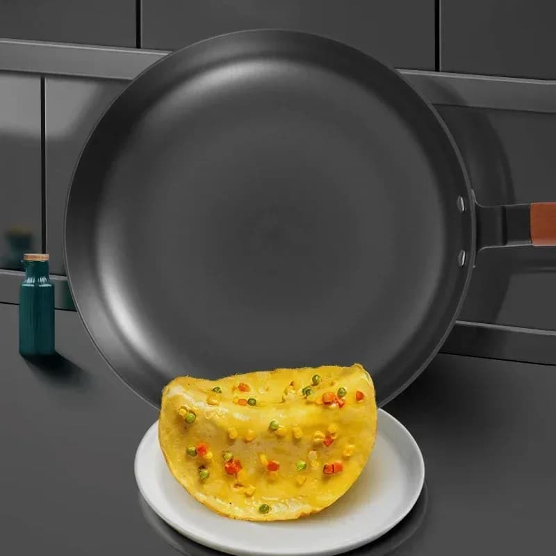 Poêle à frire en fonte antiarina, marmite sans revêtement, ustensiles de cuisine pour cuisinière à gaz et cuisinière à induction, steak frit, wok