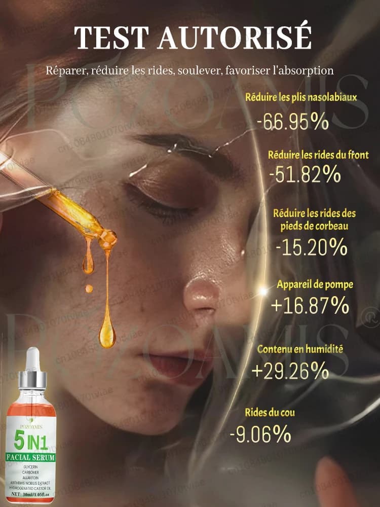 Pas de ridules, pas de rides, protège la peau et vous fait paraître plus jeune.