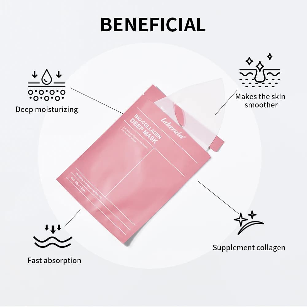 Bio-colagène véritable masque profond supplément collagène hydratant nuit masque hydrogel amélioration de l'élasticité minimisant les pores raffermissant