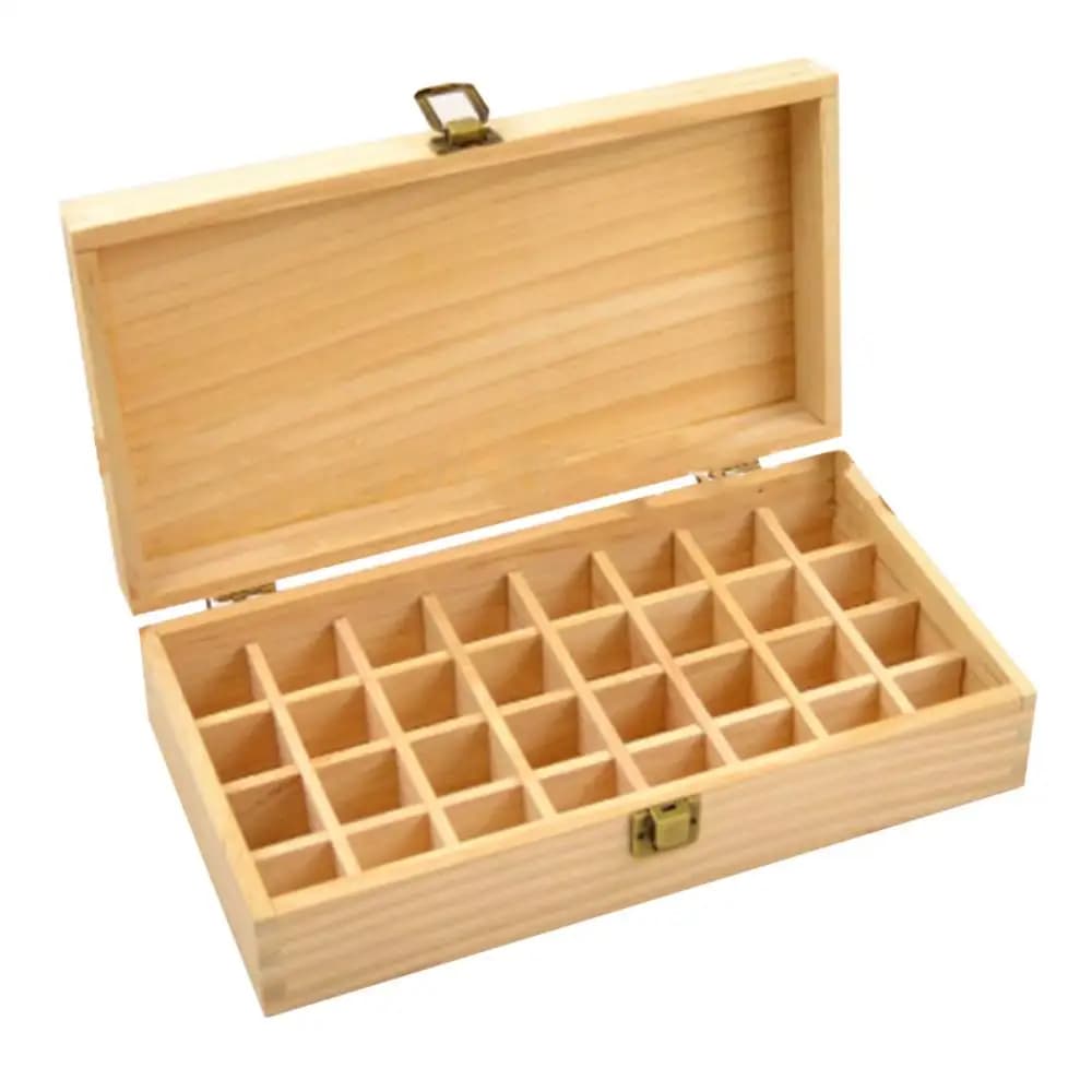 Boîte d'huile essentielle en bois, conteneur organisateur, robuste, léger, excellente savoir-faire, mallette de rangement en bois naturel massif