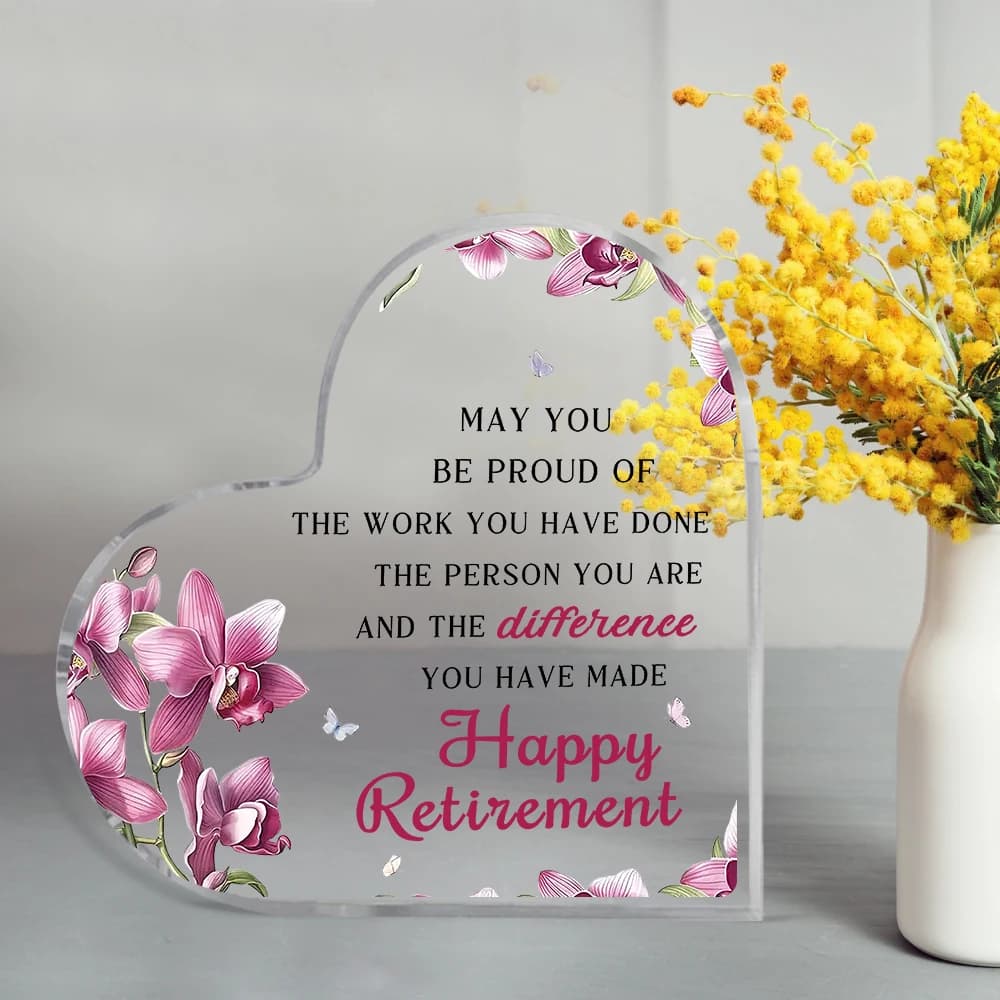 Cadeau de retraite pour femme Cadeaux de retraite pour son collègue Cadeaux de sortir Cadeaux pour sortir, Souvenir acrylique unique pour enseignant