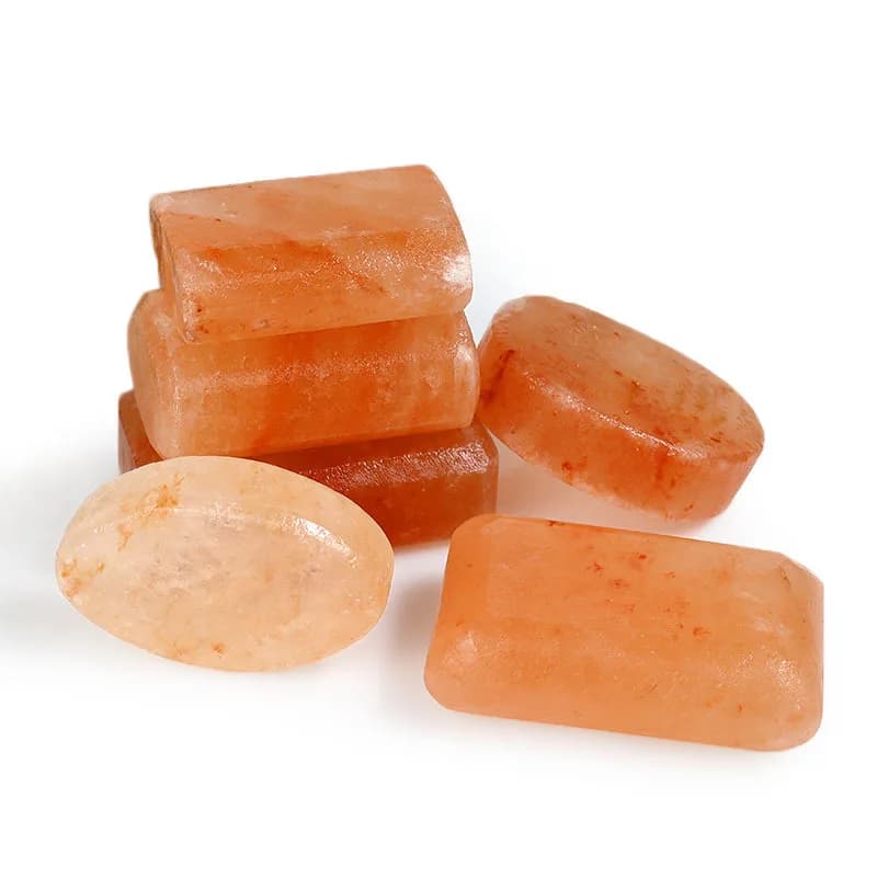 Sel de massage de l'Himalaya, charbon, sel de Regina et compresse chaude de formes diverses, savons spécialement pour le bain et le nettoyage du visage